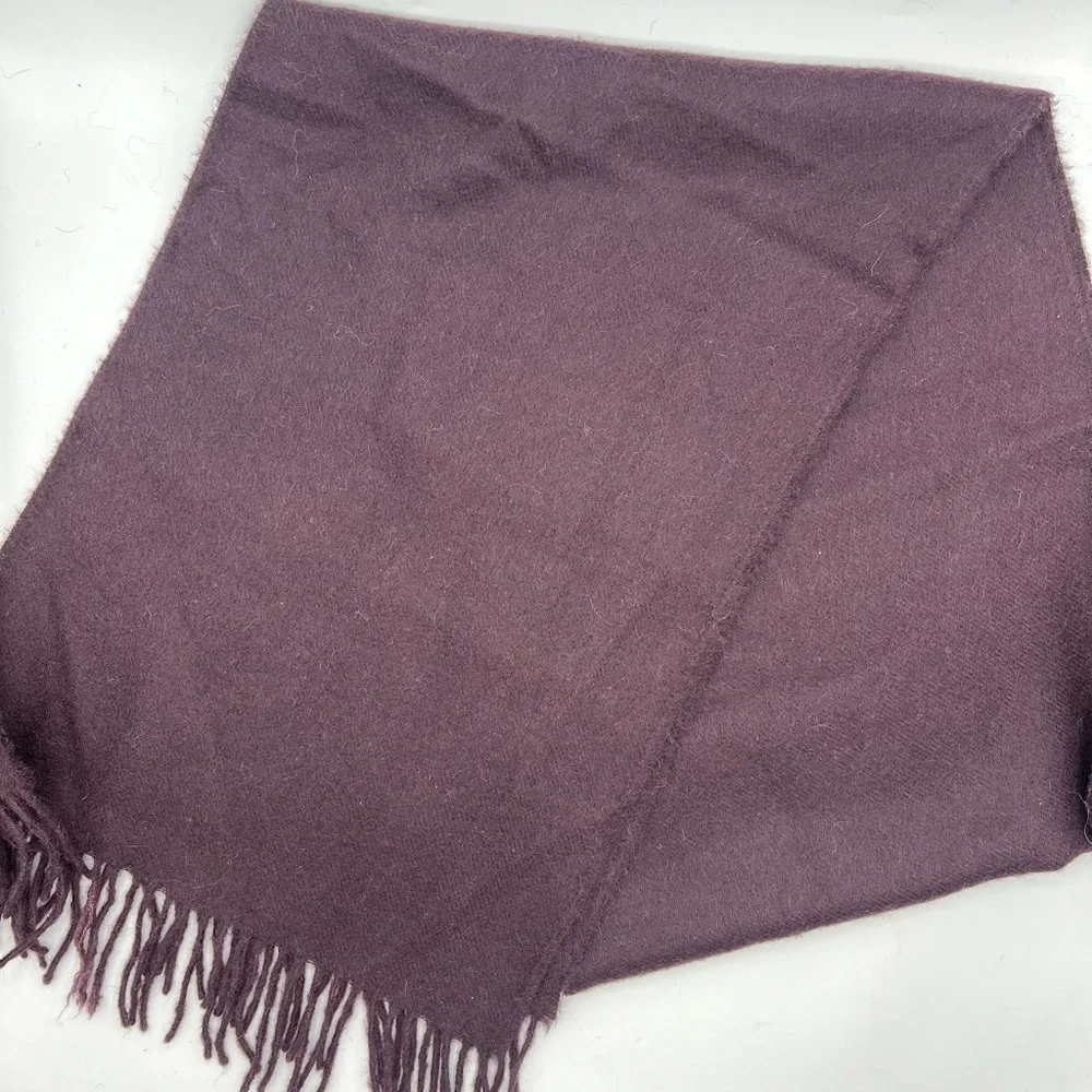Audrey Buckner 100% Baby Alpaca Purplish Scarf Made‎ in Peru